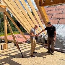 Luxury home under construction in Manchester, Vermont